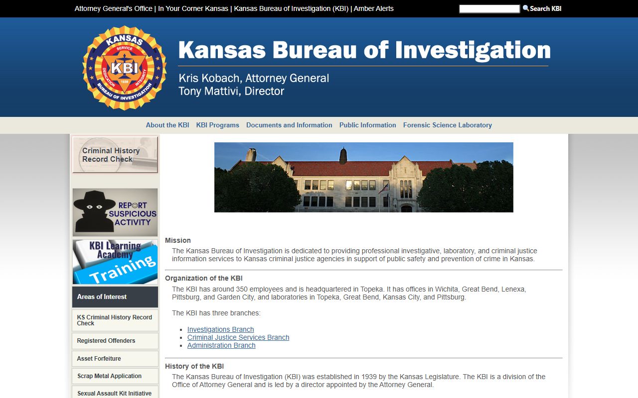 Allen County court charges and Kansas Bureau of Investigation source