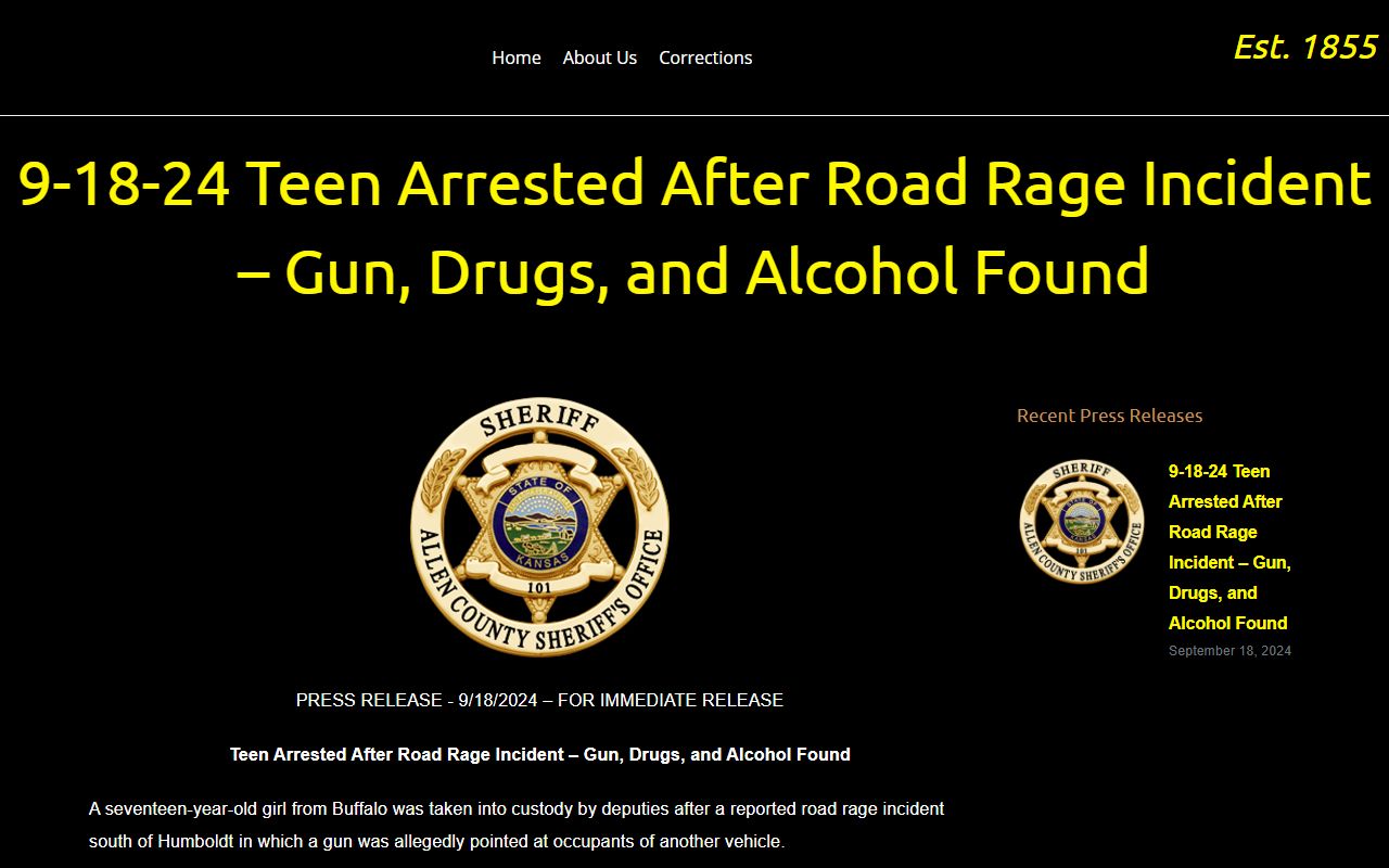 Allen County arrest records and charges forwarded to prosecutor source