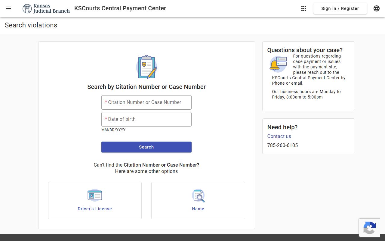 Allen County court dockets payment search fields