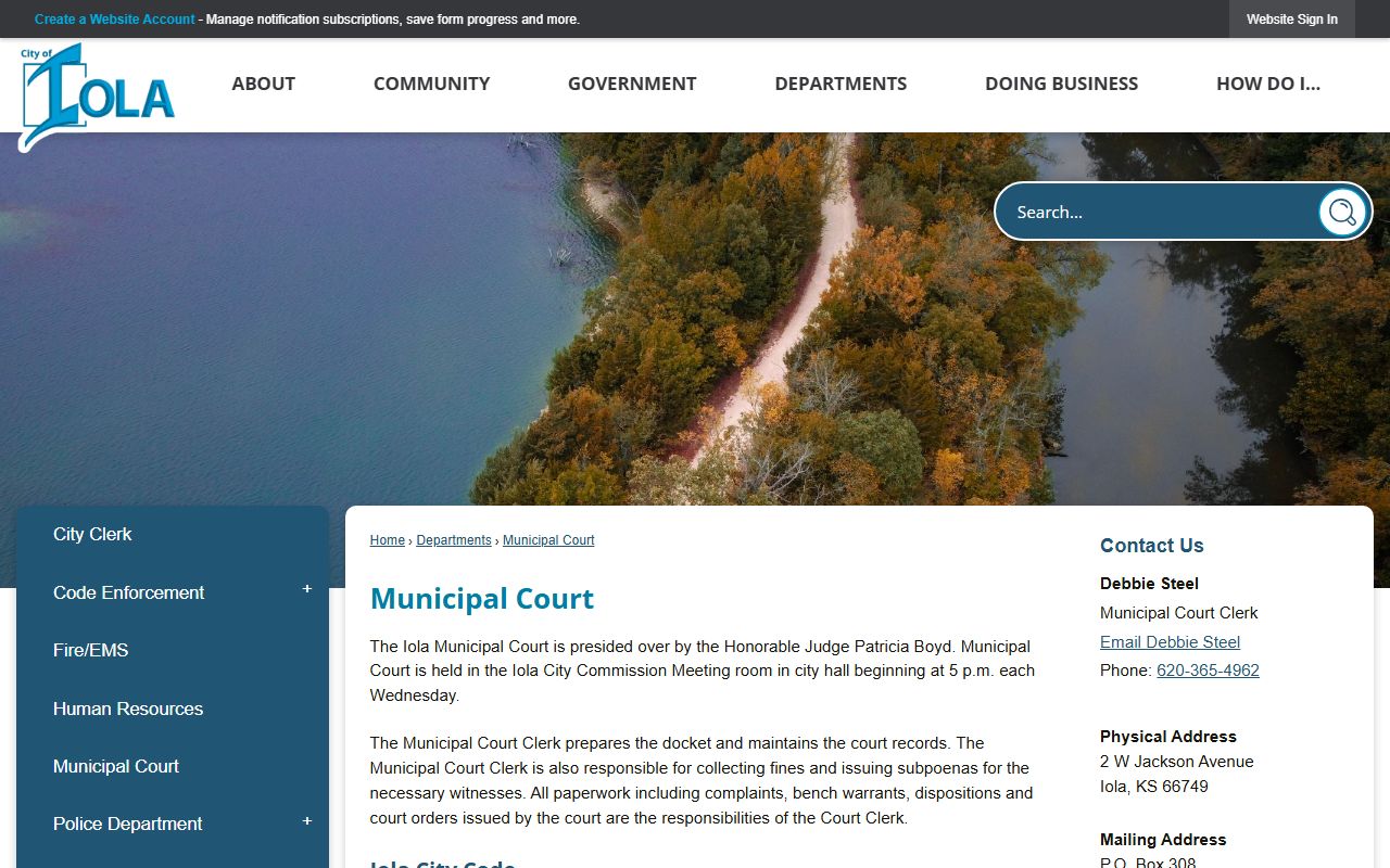 Allen County court dockets and Iola Municipal Court records