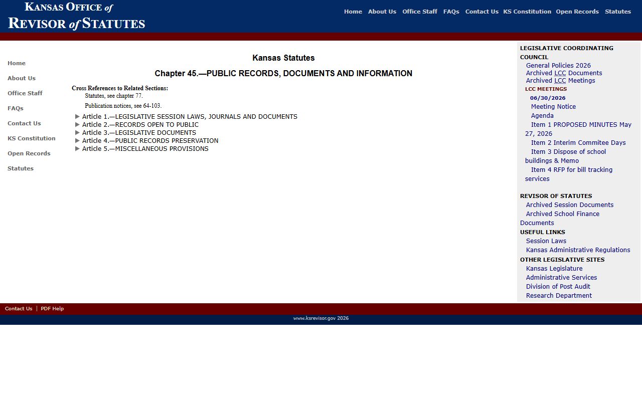 Allen County court records and Kansas Open Records Act access