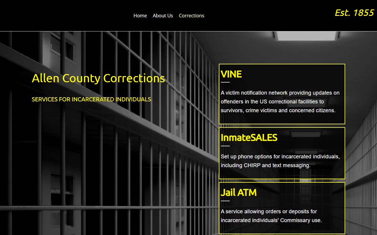 Allen County inmate records sheriff corrections page