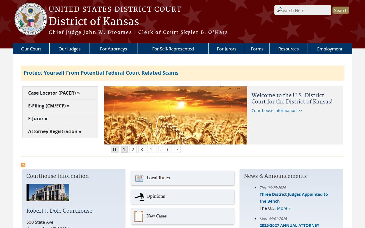 Allen County warrant records federal District of Kansas context