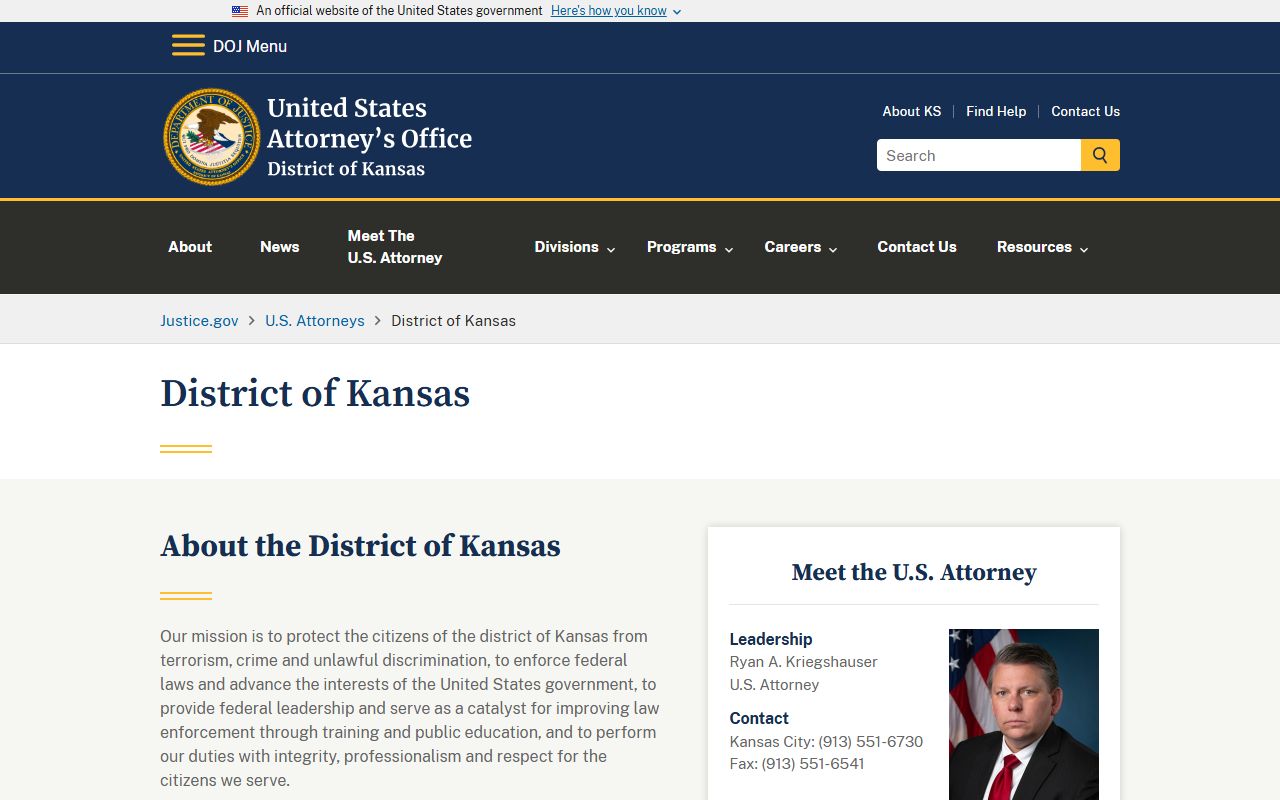 Allen County warrant records U.S. Attorney federal distinction